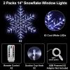 Zimati 2 Pack Christmas Window Lights Decorations Snowflake Silhouette view 2