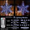 Zimati 2 Pack Christmas Window Lights Decorations Snowflake Silhouette view 3