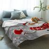 Christmas Super Soft Cozy Flannel Fleece Blanket- Christmas Snowman and Snowflakes Xmas Blanket for Bed Couch Sofa Chair Travel, 60 x 80 Inche view 2