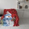Christmas Super Soft Cozy Flannel Fleece Blanket- Snowman Snowflake Red Winter Xmas Blanket for Bed Couch Sofa Chair Travel, 40 x 50 Inche view 4