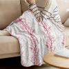 Art Branch Super Soft Cozy Flannel Fleece Blanket- Rose Red and Grey Gradient Plant Art Blanket for Bed Couch Sofa Chair Travel, 50 x 80 Inche view 3