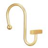 Gracelife Shower Curtain Decorative Hook Modern Square T Bar Shape Shower Hooks Hangers Rust Proof Shower Curtain Rings for Bathroom (Gold) view 1