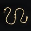 Gracelife Shower Curtain Decorative Hook Modern Square T Bar Shape Shower Hooks Hangers Rust Proof Shower Curtain Rings for Bathroom (Gold) view 3