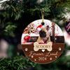 2026 Dog Xmas Ornament Keepsake, Custom Forever Loved Ornament Gift for Dog Lover, Memorial Ceramic Ornaments, Loss Pet Keepsake Present, Customized Sympathy Gift with Name & Photo Dogs for Pet Owner view 3