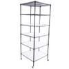 6 Tier Corner Shelf,Corner Shelf Stand with Metal Frame,Wire Shelving Unit,Kitchen Storage Rack,Wall Corner Shelves Bookshelf Stand Display Plant Flower,Bookcase for Small Spaces,Bedroom (Black) view 3