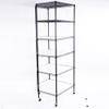 6 Tier Corner Shelf,Corner Shelf Stand with Metal Frame,Wire Shelving Unit,Kitchen Storage Rack,Wall Corner Shelves Bookshelf Stand Display Plant Flower,Bookcase for Small Spaces,Bedroom (Black) view 4