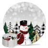 Snowman Coasters for Drinks Absorbent Coaster Sets of 8 with Cork Base Bufflao Plaid Christmas Tree Snowflake Gary Decor Ceramic Cup Coaster for Wooden Table, Bar, Housewarming Gifts, Holiday Party view 1