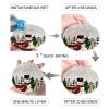 Snowman Coasters for Drinks Absorbent Coaster Sets of 8 with Cork Base Bufflao Plaid Christmas Tree Snowflake Gary Decor Ceramic Cup Coaster for Wooden Table, Bar, Housewarming Gifts, Holiday Party view 3