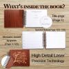 Wooden Funeral Guest Book Set for Memorial Service Celebration of Life Party Decorations in Loving Memory Guest Register Book with Pen& Stand, Included Table Sign,Share a Memory Cards and Box-Birds view 3