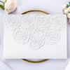 Rodvanvo 20 Pcs Laser Cut Wedding Invitations Card Pocket with Envelope for Birthday Party Baby or Bride Shower Invite suitable for 5 * 7 Inches Insert Paper (White) view 1