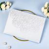 Rodvanvo 20 Pcs Laser Cut Wedding Invitations Card Pocket with Envelope for Birthday Party Baby or Bride Shower Invite suitable for 5 * 7 Inches Insert Paper (White) view 2