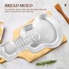 Baluue Guitar Cake Pan, Aluminum Alloy Nonstick 3D Birthday Cake Mold, 16.9" x 9" Portable Cake Decorating Mould Baking Pan Kitchen Supplies view 4
