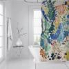 SHUODAOCO Henri Matisse Art Aesthetic Shower Curtains Set Abstract Watercolor Graffiti Waterproof Polyester Fabric Shower Curtain Liners & Hooks 60Wx72L view 3