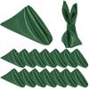 Homiest Forest Green Satin Napkins - 16 Pack, 17x17 Inches, Square Decorative Napkins for Wedding, Banquet, Party view 1