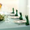Homiest Forest Green Satin Napkins - 16 Pack, 17x17 Inches, Square Decorative Napkins for Wedding, Banquet, Party view 4