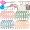 24PCS Travel Hangers,Portable Folding Clothes Hangers,Clothes Hangers with Clotheslines,Foldable Clothes Drying Rack for Travel,Plastic Foldable Non Slip Clothing Hangers view 1