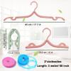 24PCS Travel Hangers,Portable Folding Clothes Hangers,Clothes Hangers with Clotheslines,Foldable Clothes Drying Rack for Travel,Plastic Foldable Non Slip Clothing Hangers view 2