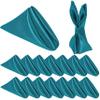Homiest Teal Satin Napkins - 16 Pack 17x17 Inches, Square Decorative Napkins for Dinner, Banquet, Wedding, Party view 1