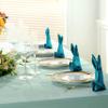 Homiest Teal Satin Napkins - 16 Pack 17x17 Inches, Square Decorative Napkins for Dinner, Banquet, Wedding, Party view 4
