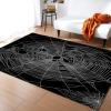 Abstract Black and White Spider Web Area Rugs, Halloween Spider Web Easy Clean Rug, Soft Non-Skid Carpet Throw Rug for Kids Teen Girls Boys Bedroom Living Room Bathroom Classroom Office 6ftx8ft