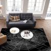 Abstract Black and White Spider Web Area Rugs, Halloween Spider Web Easy Clean Rug, Soft Non-Skid Carpet Throw Rug for Kids Teen Girls Boys Bedroom Living Room Bathroom Classroom Office 6ftx8ft view 4