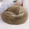 Bean Bag Chair Cover Fluffy Fur Pouf Sofa Cover Bean Bag Chair Couch Beanbag Ottoman Relax Lounge Futon Puff (Color : Dark Khaki, Size : 2.3ft-D70cm-cover) view 1