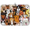 Colorful Animal Footprints Drying Mat for Kitchen Coffee Mat Water Absorbent Heat Resistant for Tabletop Microfiber Dish Drying Mats Reusable Washable Large 18"x24" view 1