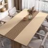 Pvc Tablecloth Waterproof, Non Slip Stain Resistant Wipeable Table Cloth, Leather Tablecloths Rectangle Tables, Leather Tablecloth Square(Size:80X160CM,Color:D) view 1