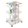 DDBESSIC Bar Cart, Serving Cart for Home with Wheel, Open Design 3 Tier Storage Mobile Kitchen Cart, Industrial Drink Cart for Cosmetics, Snacks, Toys, Books view 4