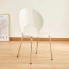 RUANLOV Chair Transparent Dining Chair, Household backrest Plastic Acrylic Dining Chair, Simple Modern high-end Design Acrylic Stool (D) view 1