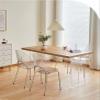 RUANLOV Chair Transparent Dining Chair, Household backrest Plastic Acrylic Dining Chair, Simple Modern high-end Design Acrylic Stool (D) view 3