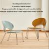 RUANLOV Chair Transparent Dining Chair, Household backrest Plastic Acrylic Dining Chair, Simple Modern high-end Design Acrylic Stool (D) view 4