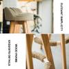 Guyifuny Swivel Bar Stool PU Leather Bar Chair Kitchen Wood Pub Chair Counter Height Sool Home Kitchen Dining Room,#3, view 2