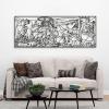 Fayholy Large Abstract Pablo Picasso Guernica Metal Wall Art, Guernica Metal Wall Art, Abstract Pablo Picasso Wall Art for Living Room Bedroom (White, 26"x10" / 66x25 cm) view 2