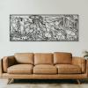 Fayholy Large Abstract Pablo Picasso Guernica Metal Wall Art, Guernica Metal Wall Art, Abstract Pablo Picasso Wall Art for Living Room Bedroom (White, 26"x10" / 66x25 cm) view 3
