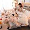 HUHJYUGE Winter Cotton Duvet, Thick Lamb Velvet Fabric Winter Quilt, Super Warm Lamb Quilt Winter Blanket, Double-Sided Velvet Winter Quilt, Single Double Duve (150x200cm(2kg)) view 3
