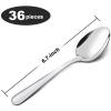 Unokit 36-Piece Tea Spoons Set Silverware - 6.7 inch Stainless Steel Spoon, Dessert, Table, Silverware Spoons Only for Home, Kitchen or Restaurant - Mirror Polished, Dishwasher Safe view 2