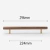Wooden Handles Pull,Drawer Handle Pull,2 pcs Pulls Knobs Drawer Cabinet Handle T Bar Handles Door Handles for Cupboard Walnut Kitchen Cupboard Handles(Hole Distance:224mm) (Size : Ho (Size : Hole d view 2