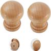 Wooden Handles Pull,Drawer Handle Pull,2X Round Cabinet Furniture Kitchen Pulls Handles for Dresser Drawer Wardrobe,Bow Shaped Handle,Furniture Door Cupboard (Single Hole) (Size : Le (Size : Single view 1