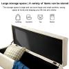 Solitar Tufted Storage Bench for Bedroom, Upholstered End of Bed Bench with Flip Top, Ottoman Bench with Storage and Seating for Living Room,Entryway(100x45x40cm(39x18x16in), Yellow) view 3