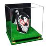Better Display Cases Acrylic Versatile Display Case - Large Square Box with Mirror Case, Yellow Risers, Turf Base 15.5" x 15.5" x 15.5" (A118) view 1