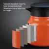 Thermal Coffee Carafe, 34oz Double Wall Vacuum Coffee Carafe Stainless Steel Thermal Tea Pot Beverage Dispenser for Keeping Hot/Cold Coffee Milk Tea(Orange) view 3