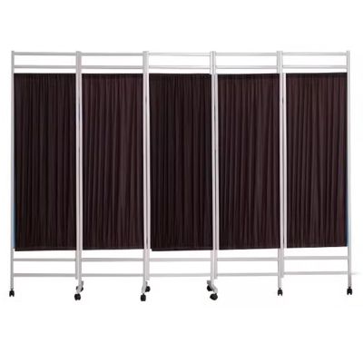 4.9 6.5 8.2 9.8 ft Width Privacy Screen Room Divider, 6ft Tall Folding Rolling Separator for Doctor's Office Beauty Salons Bedrooms, 6 5 4 3 Panels Partition Wall With Lockable Casters ( Color : Red ,