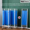 4.9 6.5 8.2 9.8 ft Width Privacy Screen Room Divider, 6ft Tall Folding Rolling Separator for Doctor's Office Beauty Salons Bedrooms, 6 5 4 3 Panels Partition Wall With Lockable Casters ( Color : Red , view 3
