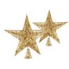 Golden Christmas Tree Top Star Christmas Wrought Iron Openwork Five-Pointed Star Christmas Star Tree Top Five-Pointed Star Christmas Decoration view 1