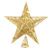 Golden Christmas Tree Top Star Christmas Wrought Iron Openwork Five-Pointed Star Christmas Star Tree Top Five-Pointed Star Christmas Decoration view 3
