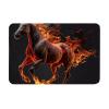 Cioroper Non-Slip Flannel Soft Doormat Floor Entryways Outdoor Indoor Front Door Mat,Horse Running in Flame on The Black Bath Mat,16x24inch view 1