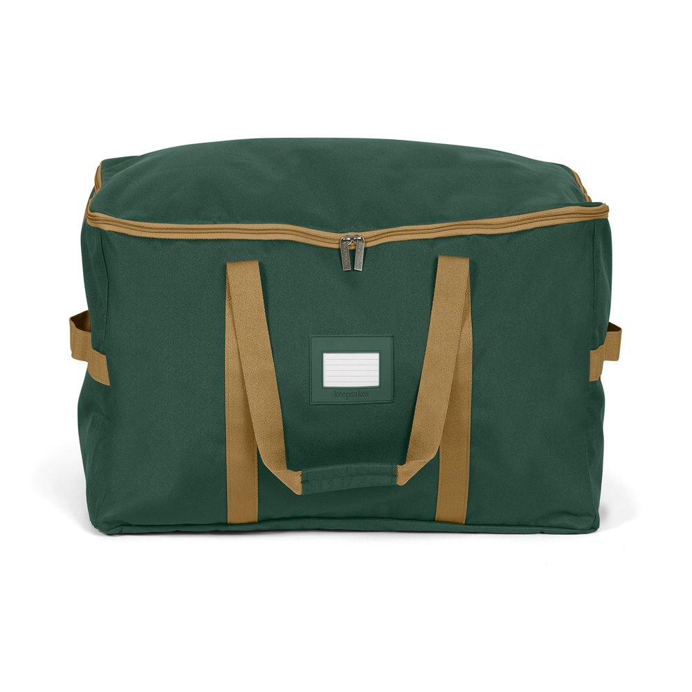 Covermates Keepsakes Treasurekeeper Storage Bag - Carrying Handles, ID Window - Holiday Storage, Green
