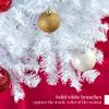 Best Choice Products Artificial Christmas Tree, 4.5ft Premium Unlit Pine Design, Dense Branches Realistic Holiday Dcor w/Easy Assembly - White view 3