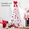 Best Choice Products Artificial Christmas Tree, 4.5ft Premium Unlit Pine Design, Dense Branches Realistic Holiday Dcor w/Easy Assembly - White view 4
